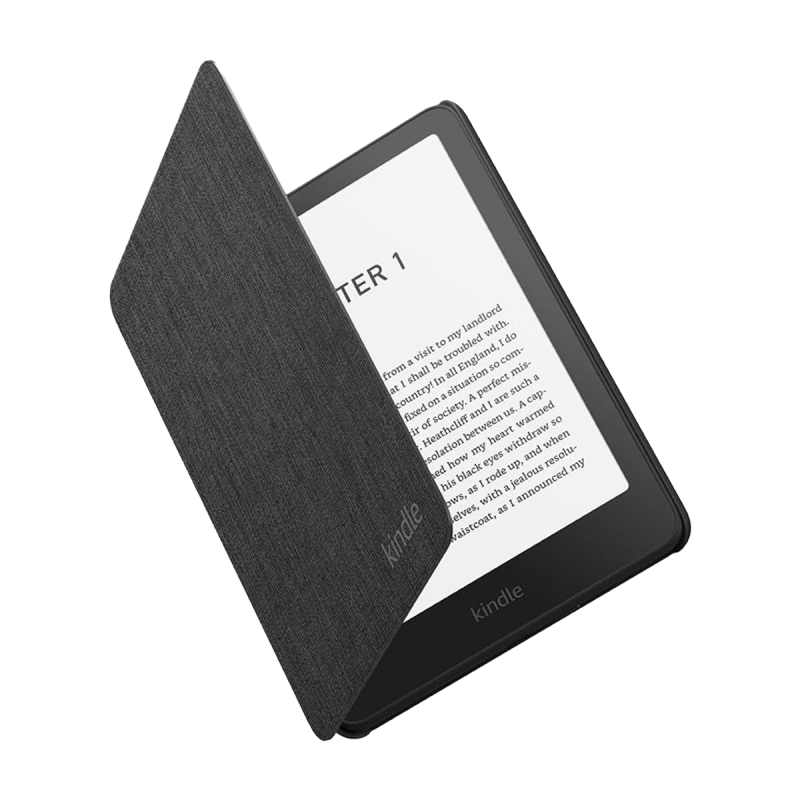 Amazon Kindle Paperwhite 12th Gerneration Colorsoft Case, Lightweight and Water-Safe, Foldable Protective Cover, Fabric - Black
