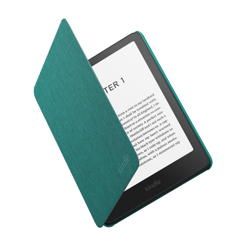 Amazon Kindle Paperwhite 12th Gerneration Colorsoft Case, Lightweight and Water-Safe, Foldable Protective Cover, Fabric - Jade