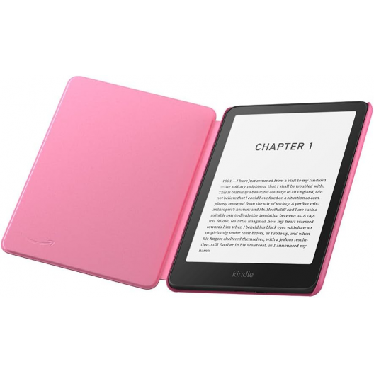 Amazon Kindle Paperwhite 12th Gerneration Colorsoft Case, Lightweight and Water-Safe, Foldable Protective Cover, Fabric - Raspberry