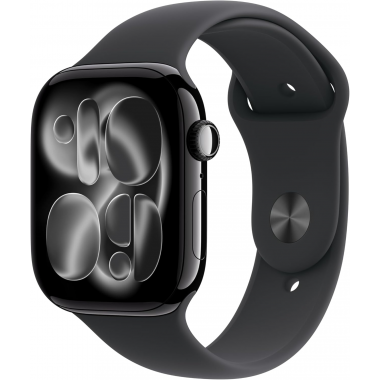 Apple Watch Series 11 (GPS, 46mm) - Jet Black Aluminium Case with S/M Black Sport Band