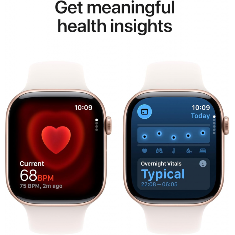 Apple Watch Series 11 (GPS, 42mm) - Rose Gold Aluminium Case with M/L Light Blush Sport Band