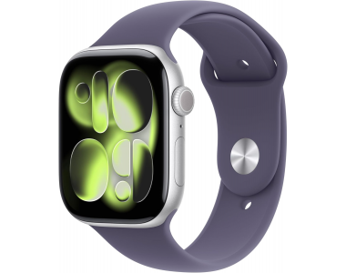 Apple Watch Series 11 (GPS, 42mm) - Silver Aluminium Case with M/L Purple Fog Sport Band