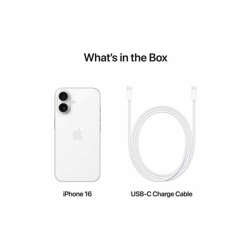 Apple iPhone 16 (512GB) - White (US Spec, E-Sims only)