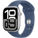 Apple Watch Series 10 (GPS, 42mm) - Silver Aluminium Case with M/L Denim Sport Band