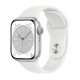 Apple Watch Series 8 (GPS, 45mm) - Silver Aluminium Case with M/L White Sport Band
