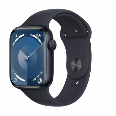 Apple Watch Series 9 (GPS, 45mm) - Midnight Aluminium Case with M/L Midnight Sport Band