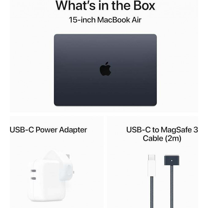 Apple MacBook Air 2024 (15.3-inch, M3, 8GB + 256GB SSD) - Midnight