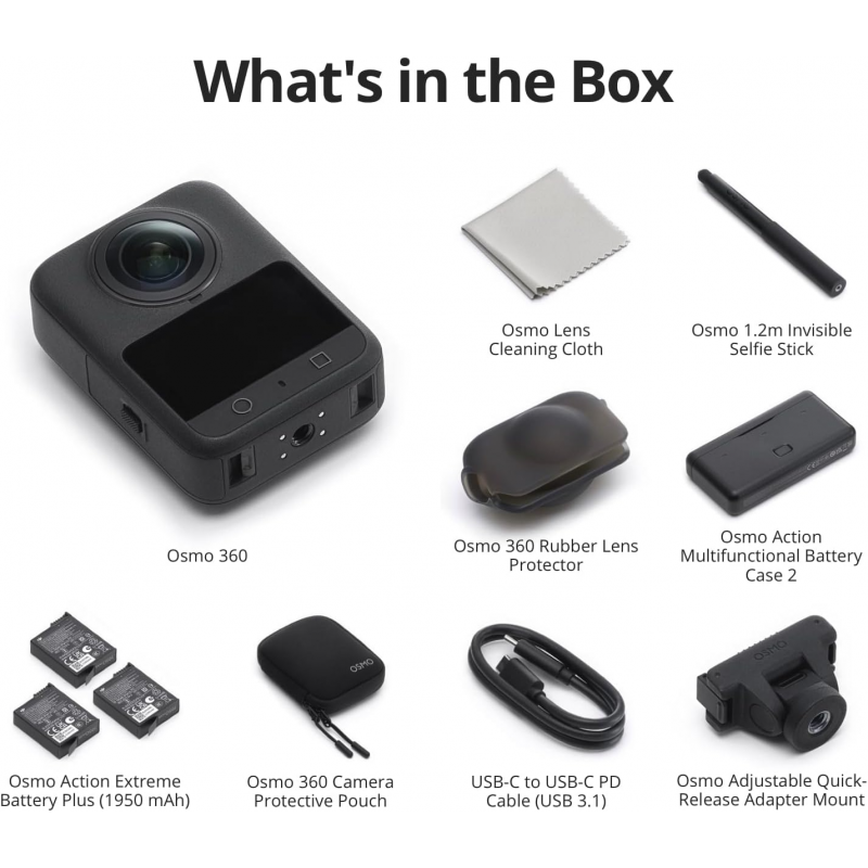 DJI Osmo 360 Adventure Combo, 360 Waterproof Action Camera