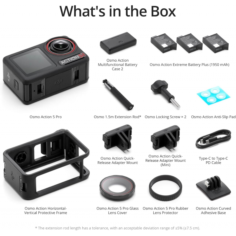 DJI Osmo Action 5 Pro Adventure Combo, Action Camera 4K