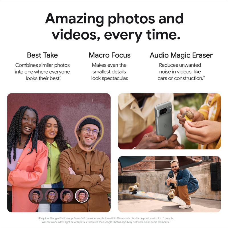 Google Pixel 8 5G Smartphone (8+128GB) - Obsidian