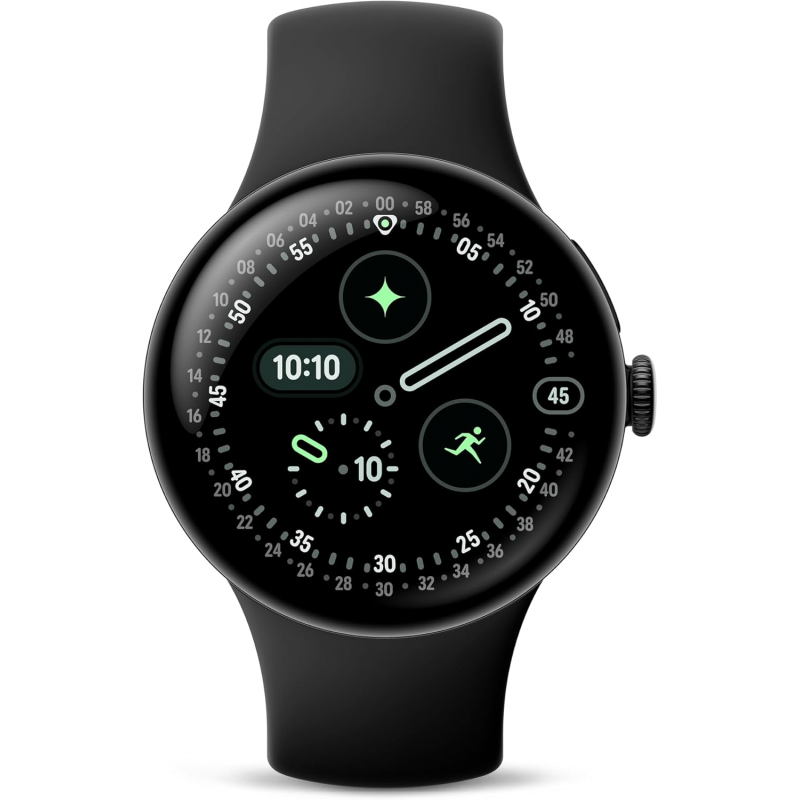 Google Pixel Watch 4 Wi-Fi (41mm) - Matte Black Aluminium Case with Obsidian Active Band