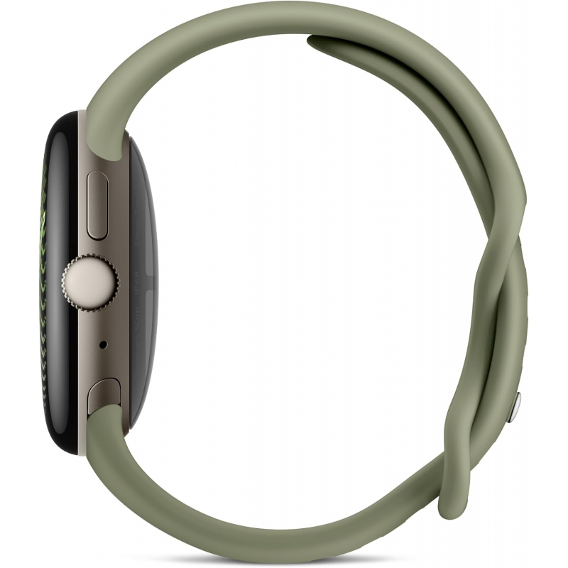 Google Pixel Watch 5 Wi-Fi (41mm) - Satin Pyrite Aluminium Case with Olive Active Band