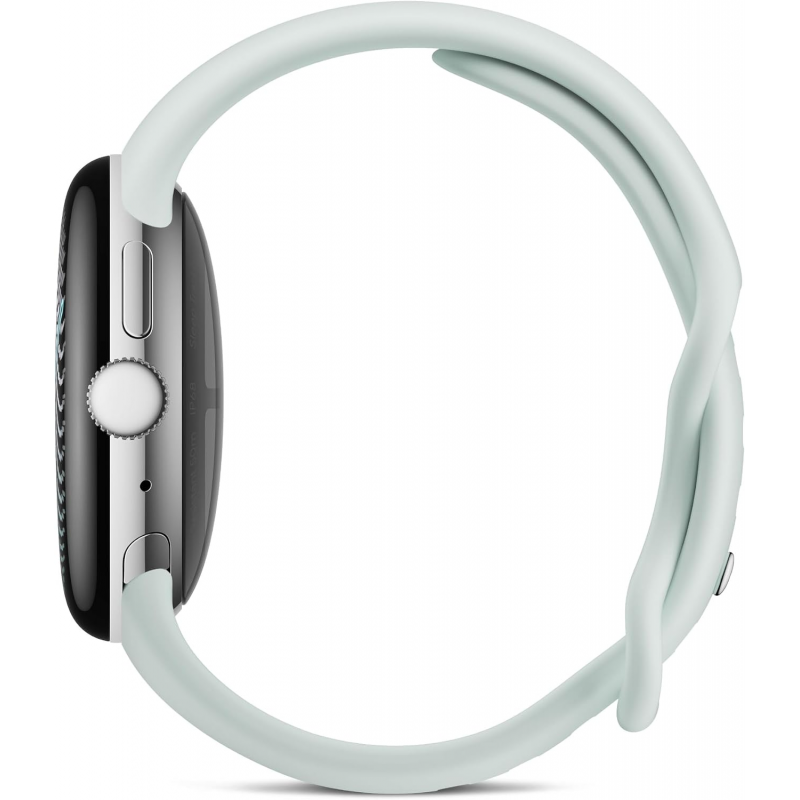 Google Pixel Watch 5 Wi-Fi (41mm) - Polished Silver Aluminium Case with Fog Active Band