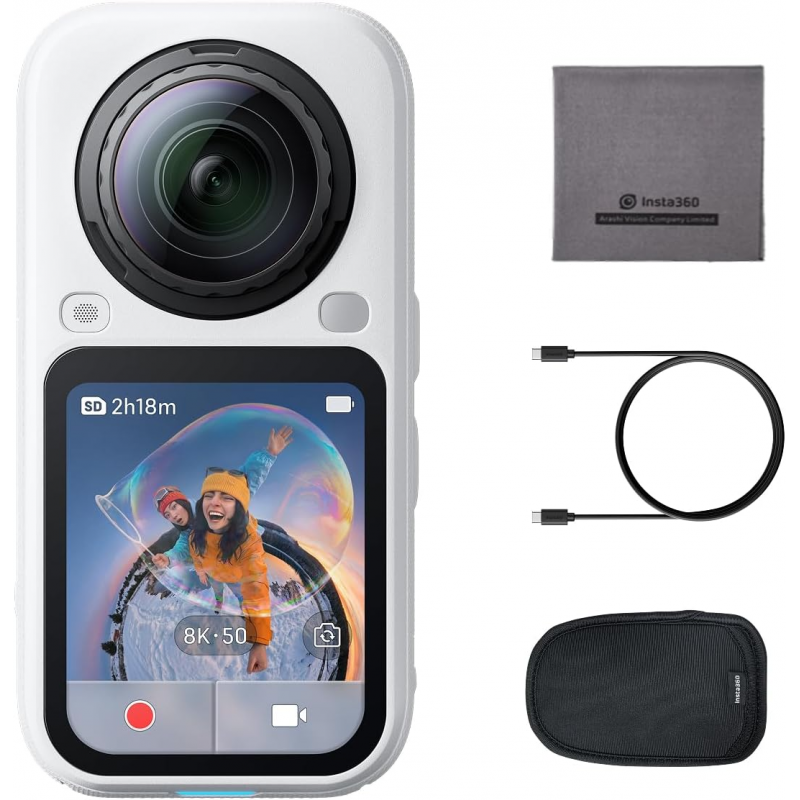 Insta360 X6 360 Action Camera Standard Bundle - Arctic White