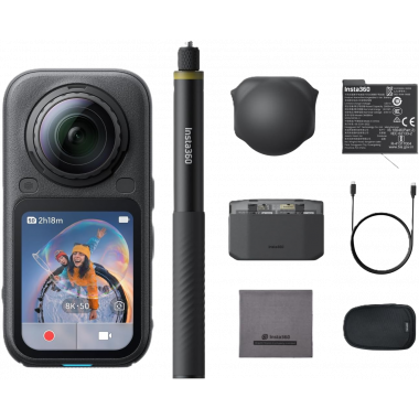 Insta360 X6 360 Action Camera Essentials Bundle - Midnight Black
