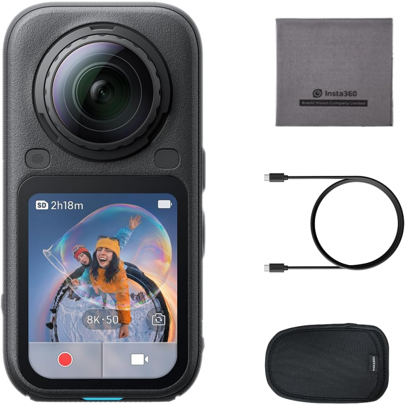 Insta360 X6 360 Action Camera Standard Bundle - Midnight Black