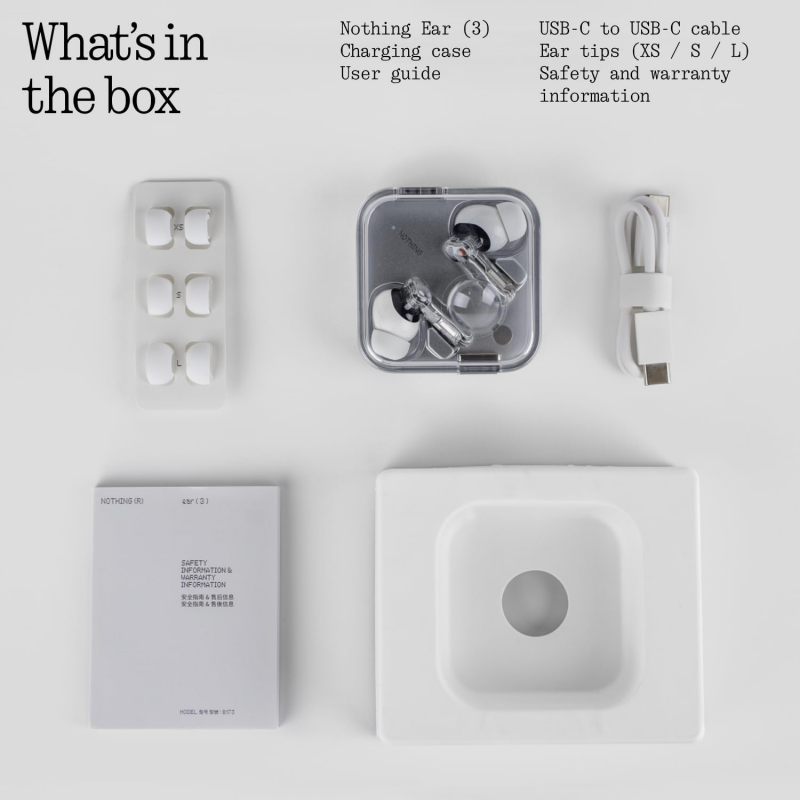 Nothing Ear (3) Wireless Earbuds - White