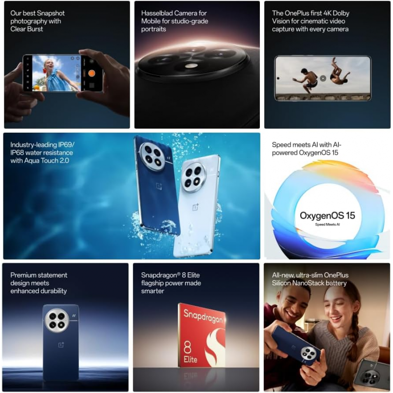 OnePlus 13 5G Smartphone (Dual Sims, 12GB+256GB) - Black Eclipse (Global Version)