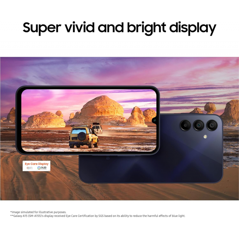 Samsung Galaxy A15 4G Smartphone (6+128GB, Dual Sim) - Yellow