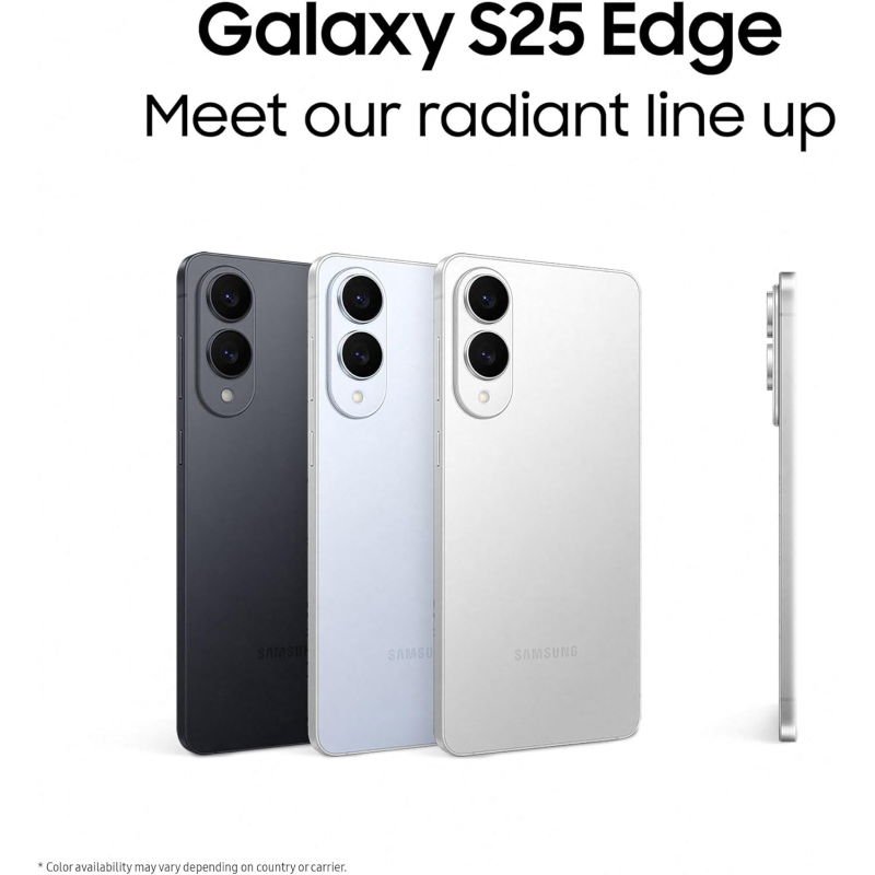 Samsung Galaxy S25 Edge 5G Smartphone (Dual-SIMs, 12GB+512GB) - Titanium Silver