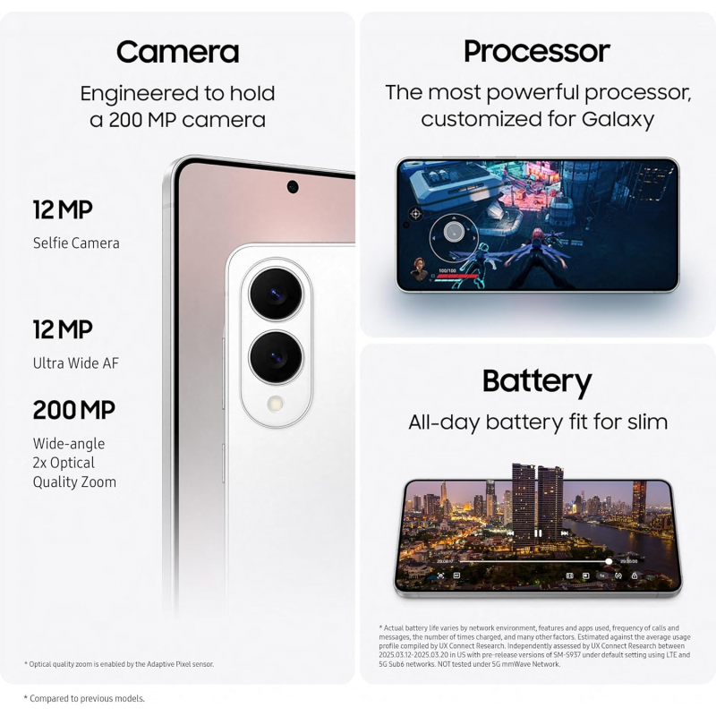 Samsung Galaxy S25 Edge 5G Smartphone (Dual-SIMs, 12GB+512GB) - Titanium Silver