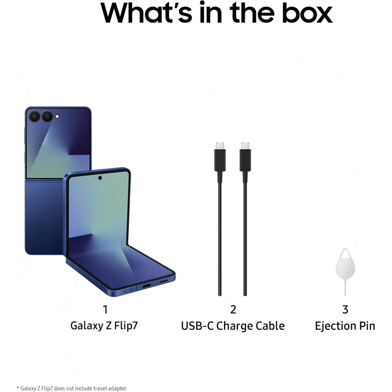 Samsung Galaxy Z Flip 7 5G Smartphone (12+512GB) - Blue Shadow