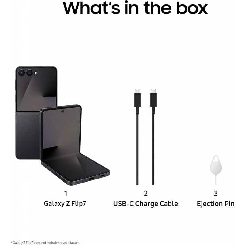 Samsung Galaxy Z Flip 7 5G Smartphone (12+256GB) - Jet Black