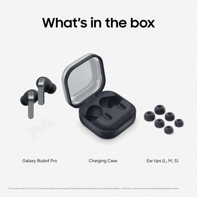 Samsung Galaxy Buds4 Pro Wireless Bluetooth Earbuds - Black