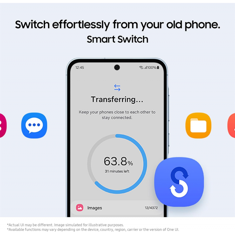 Samsung Galaxy A55 5G Smartphone (Dual-SIMs, 8+128GB) - Awesome Lemon