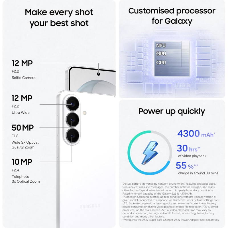 Samsung Galaxy S26+ 5G Smartphone (Dual-SIMs, 12GB+512GB) - White