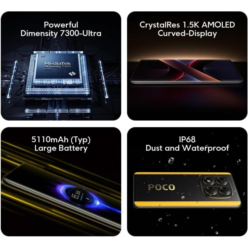 Xiaomi Poco X7 5G Smartphone (Dual-Sim, 12+512GB) - Silver