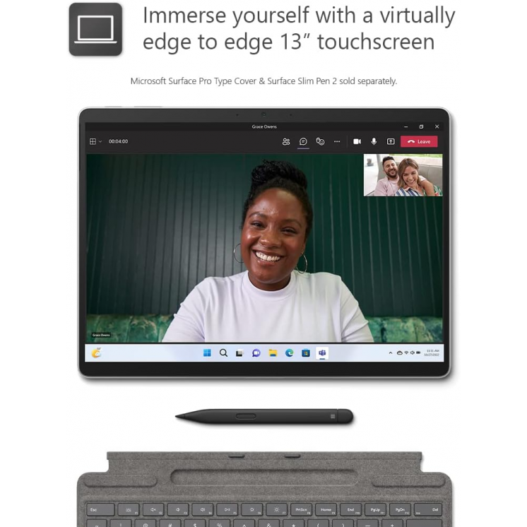 Microsoft 13" Surface Pro 9 (Intel Core i5-1235U, 8 + 256GB SSD) - Platinum