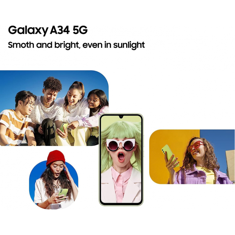 Samsung Galaxy A34 5G Smartphone (Dual-SIMs, 8+128GB) - Violet