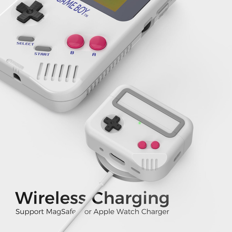 Silicone Game Console Design Case for Apple AirPods Pro 3rd Generation - Light Grey