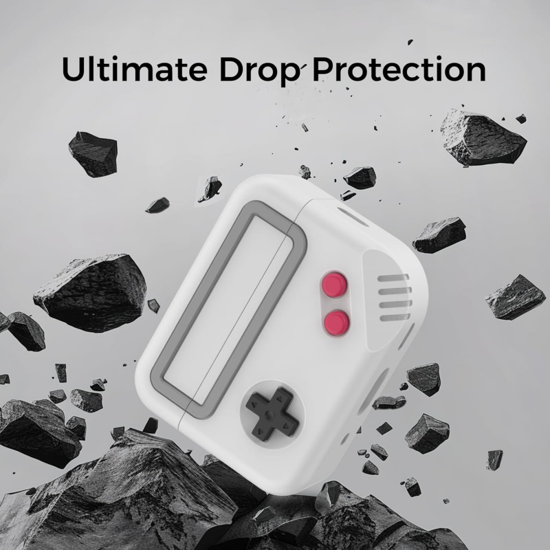 Silicone Game Console Design Case for Apple AirPods Pro 3rd Generation - Light Grey