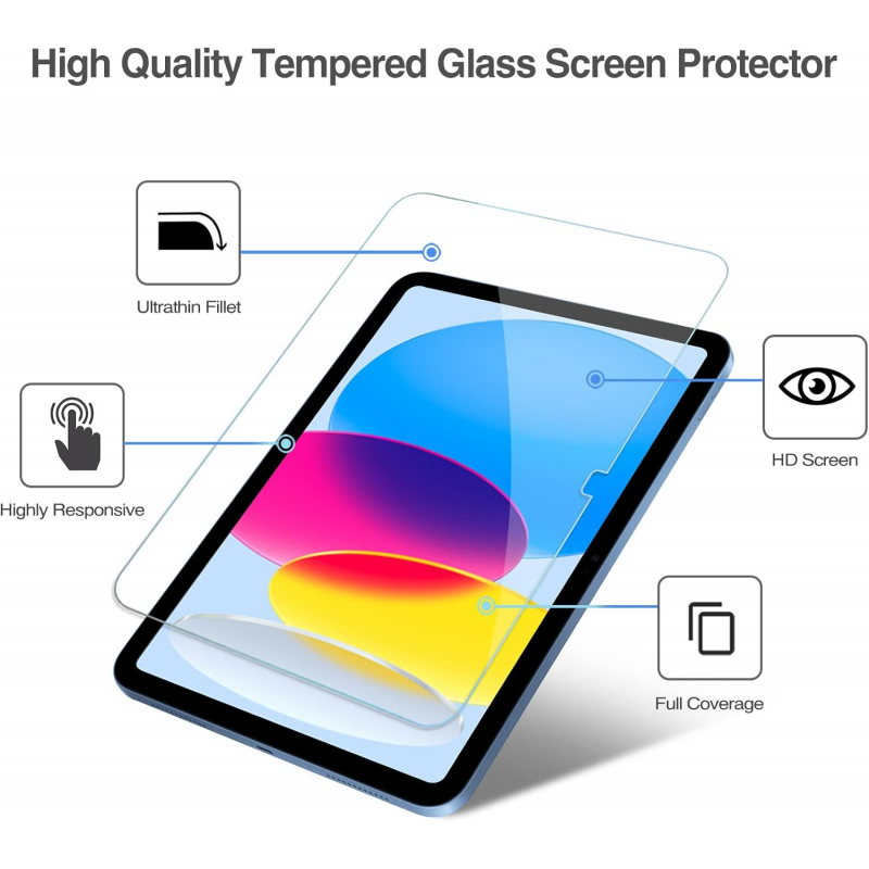 Tempered Glass Screen Protector For Apple Ipad 11 Inch 11th/10th Generation